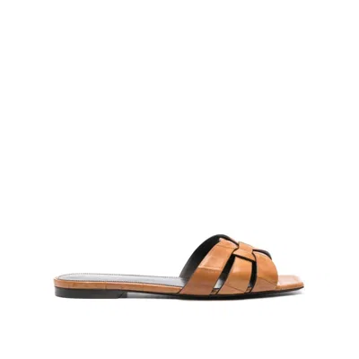 SAINT LAURENT SAINT LAURENT TRIBUTE FLAT SANDALS