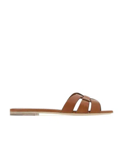 SAINT LAURENT TRIBUTE FLAT SANDALS
