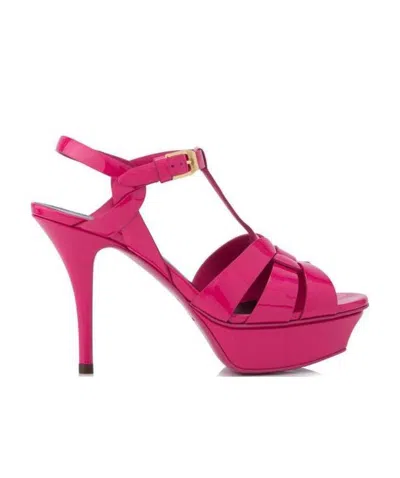 Saint Laurent Tribute High-heeled Sandals In Pink