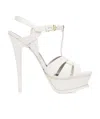 Saint Laurent Tribute High-heeled Sandals In White