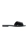 Saint Laurent Paris Women Tribute Mules In Smooth Leather In Black