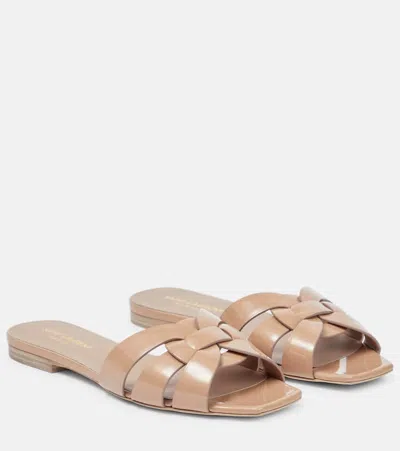 SAINT LAURENT TRIBUTE NU PIEDS 05 LEATHER SANDALS,P00275242