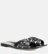 Saint Laurent Tribute Nu Pieds 05 Leather Sandals In Black