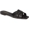 Saint Laurent Tribute Nu Pieds Slide Sandal In Black