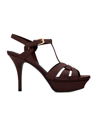 Saint Laurent Tribute Platform Sandals In Animal Print