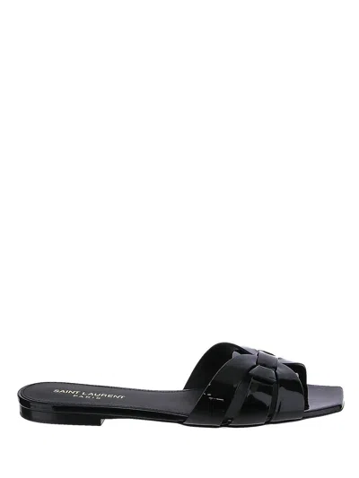 Saint Laurent Tribute Sandals In Black