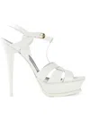 Saint Laurent Tribute High-heeled Sandals In White