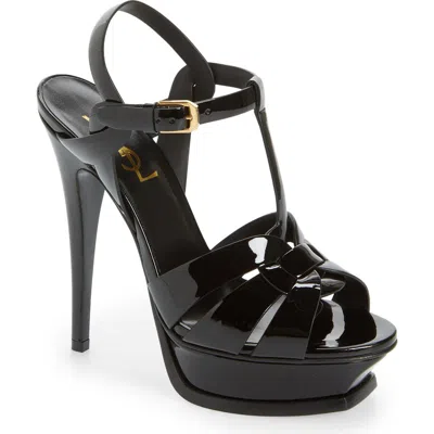 SAINT LAURENT SAINT LAURENT TRIBUTE T-STRAP PLATFORM SANDAL