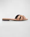 Saint Laurent Nu Pieds Tribute 05 Leather Sandals Beige In Neutral