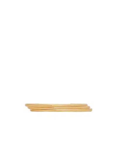 Saint Laurent Triple Wire Cuff Bracelet In Metal In Gold