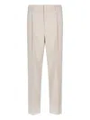 Saint Laurent Trousers With Front Pleats And Back Pockets
