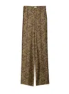 Saint Laurent Paisley Print Twill Pants In Green