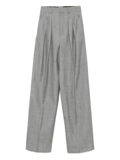 Saint Laurent Trousers In Gray