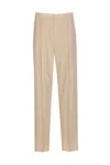 Saint Laurent Trousers With Front Pleats And Back Pockets