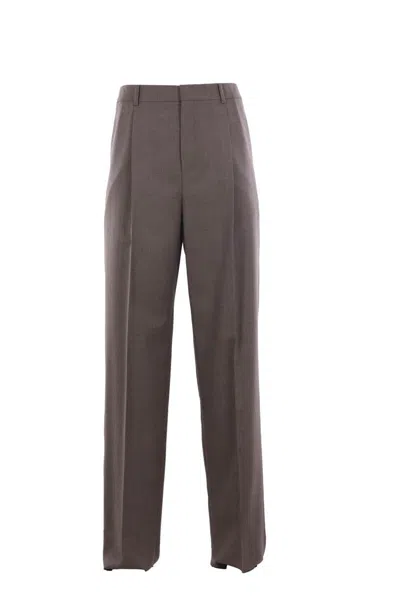 Saint Laurent Trousers In Gray