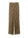 Saint Laurent Paisley Print Twill Pants In Green