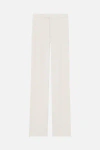 Saint Laurent White Wide Leg Satin Trousers In White
