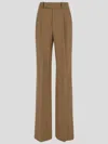 Saint Laurent Straight Pants In Beige