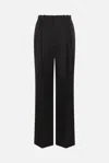 Saint Laurent Satin Trousers In Black