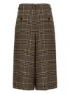 Saint Laurent Silk And Cashmere Pants Skirt In Brown