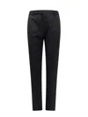 Saint Laurent Sustainable Virgin Wool Trouser With Frontal Pinces In Black