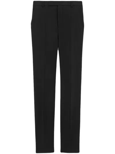 Saint Laurent High-waisted Tailored Trousers In Black