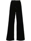 Saint Laurent Black Stretch Chenille Joggers In Black