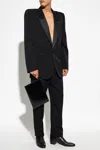 Saint Laurent Trousers With Satin Side Stripes In Black