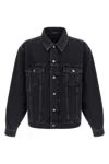 Saint Laurent Trucker Jacket In French Black Denim In Black