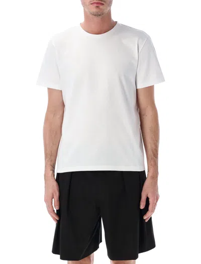Saint Laurent Logo Back Crew Neck Short Sleeve T-shirt In White