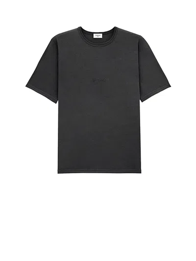Saint Laurent Tshirt With Logo In Black