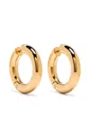 Saint Laurent Tube-hoop Earrings In Gold