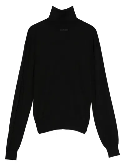 Saint Laurent Turtle-neck Sweater In Black
