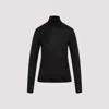 Saint Laurent Knitwear Turtleneck Sweater Ribbed Finish In Black