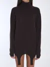Saint Laurent Turtleneck Garter Sweater