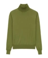 Saint Laurent Turtleneck Knitwear In Wool In Green
