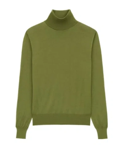 SAINT LAURENT TURTLENECK IN CASHMERE, WOOL, AND SILK