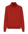 Saint Laurent Wool Turtleneck Sweater In Red