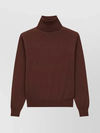 SAINT LAURENT TURTLENECK KNITWEAR WITH RIBBED CUFFS AND HEM