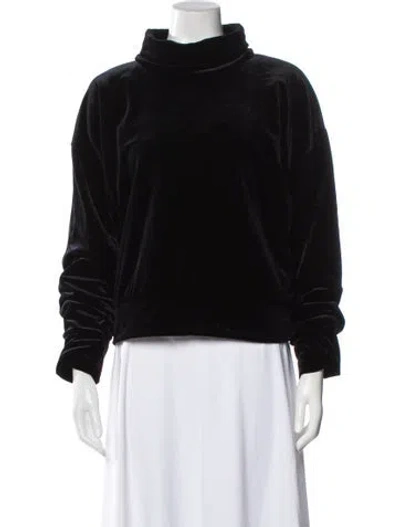 Pre-owned Saint Laurent Turtleneck Long Sleeve Sweatshirt W/ Tags In Black
