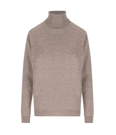 Saint Laurent Turtleneck Sweater In Cashmere In Beige