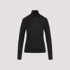 Saint Laurent Knitwear Turtleneck Sweater Ribbed Finish In Noir