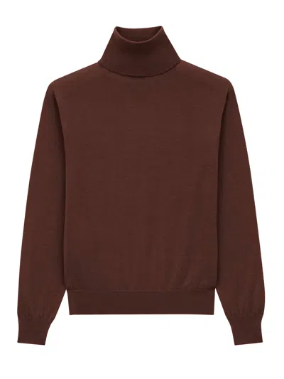 SAINT LAURENT TURTLENECK PULLOVER IN CASHMERE, WOOL AND SILK