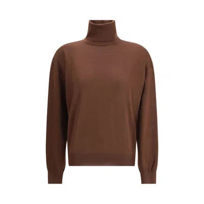 Saint Laurent Knitwear In Brown
