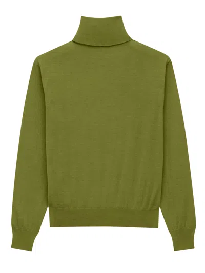 SAINT LAURENT TURTLENECK PULLOVER IN CASHMERE, WOOL AND SILK