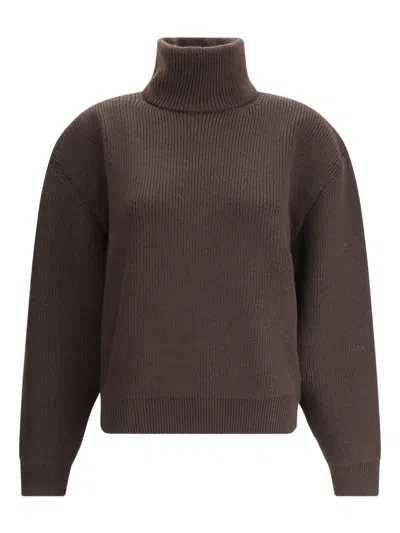 SAINT LAURENT TURTLENECK-RIBBED SWEATER