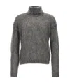 Saint Laurent Brushed Sweater In Black