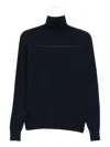 Saint Laurent Turtleneck Sweater In Blue