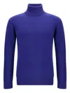 Saint Laurent Turtleneck Sweater In Blue