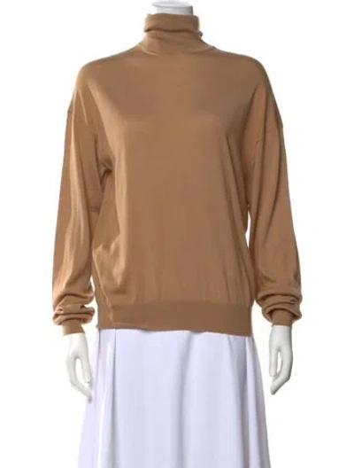 Pre-owned Saint Laurent Turtleneck Sweater In Brown